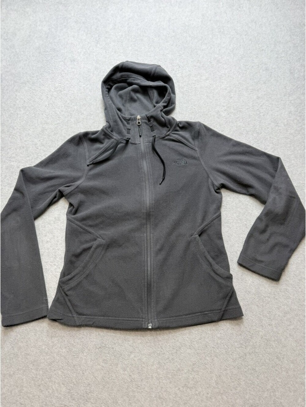 The North Face Womens Fleece Full Zip Hoodie Jacket S Gray Polyester Outdoor - Picture 1 of 10